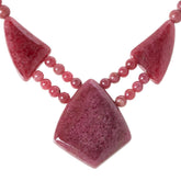 Jay King Sterling Silver Baroque Rose Rhodonite Necklace, 18"